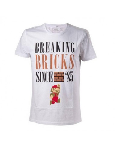 3381-Apparel - Camiseta Blanca Breaking Bricks Mario T-M-8718526060799