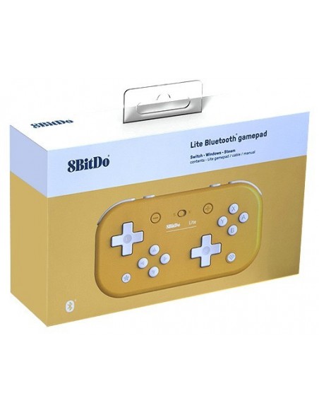 -3584-Switch - Mando Wireless Switch Lite - Amarillo 8Bitdo (Switch - PC)-6922621501084