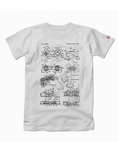 3652-Apparel - Camiseta Blanca Sony Retro Controller T-M-0747180364545