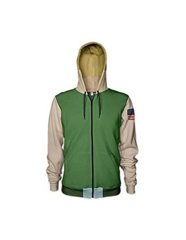 5558-Apparel - Sudadera Verde Street Fighter Guile T-S-0747180360820