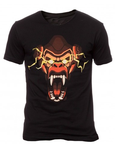 5357-Apparel - Camiseta Negra Overwatch Winston Primal Rage T-L-0889343021503