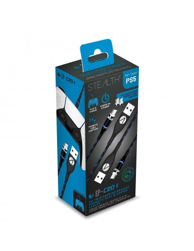 5708-PS5 - Twin Magnetic Play & Charge Cables -2 x 3m-5055269711612